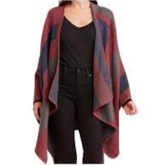 BB DAKOTA MULBERRY SHAWL PONCHO - Picture 2 of 7